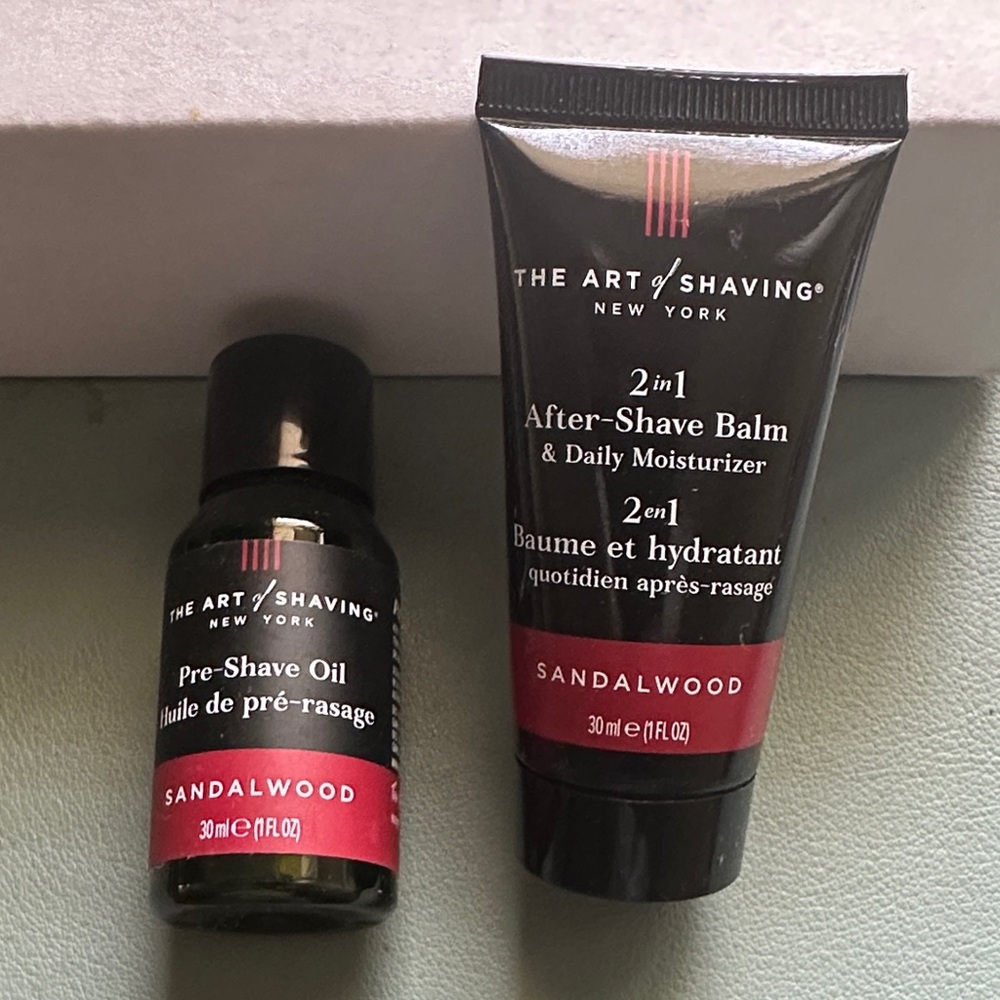 Sandalwood Pre-Shave Oil and After-Shave Balm Set